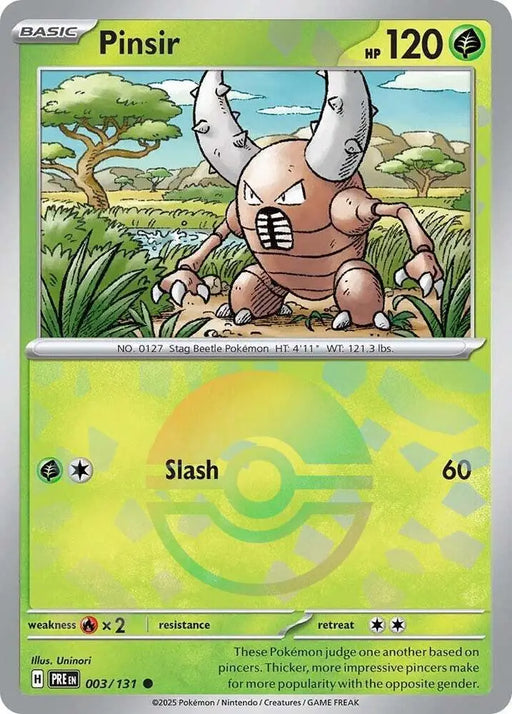 Pinsir (003/131) (Poke Ball Pattern) [Scarlet & Violet: Prismatic Evolutions] - Pokemon Single