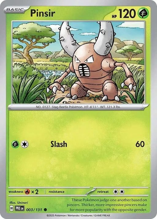 Pinsir (003/131) [Scarlet & Violet: Prismatic Evolutions] - Pokemon Single