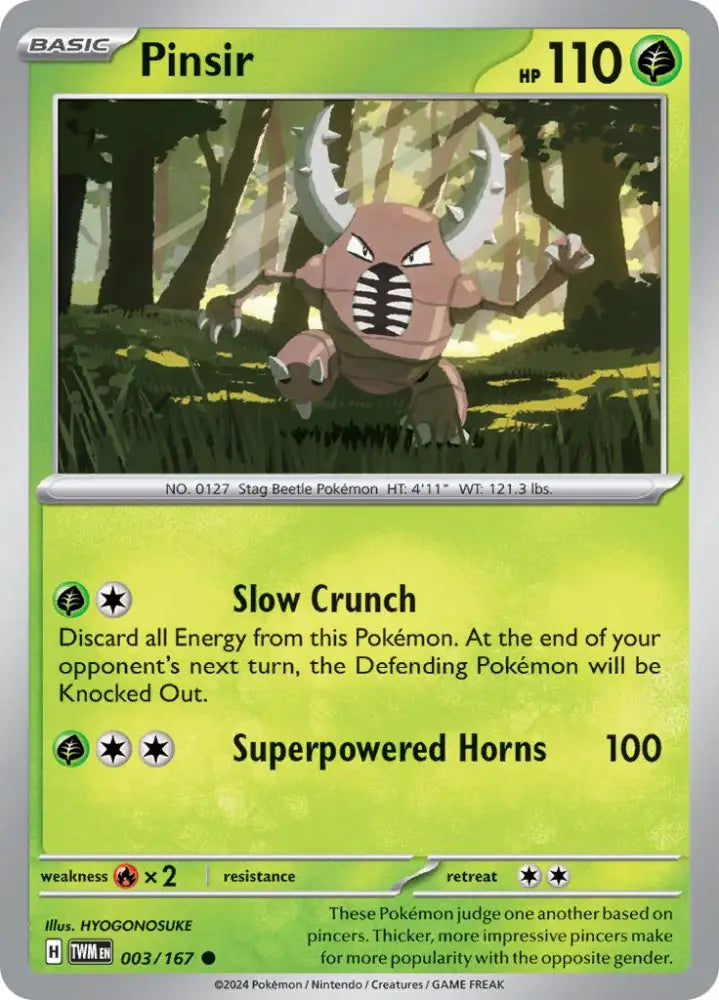 Pinsir (003/167) [Scarlet & Violet: Twilight Masquerade] - Pokemon Single