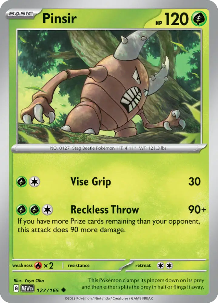 Pinsir (127/165) [Scarlet & Violet 151] - Pokemon Single