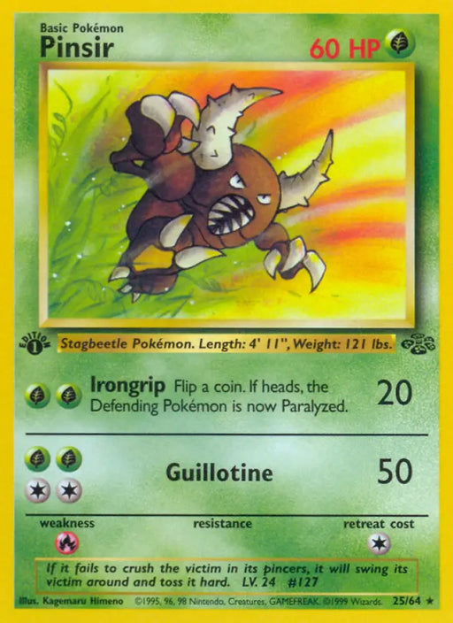 Pinsir (25/64) [Jungle 1st Edition] - Pokemon Single