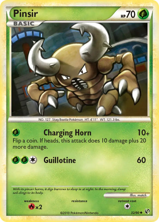 Pinsir (32/90) [HeartGold & SoulSilver: Undaunted] - Pokemon Single