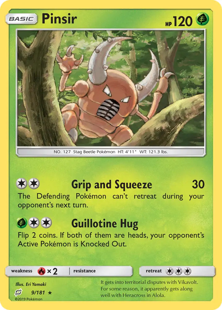 Pinsir (9/181) [Sun & Moon: Team Up] - Pokemon Single