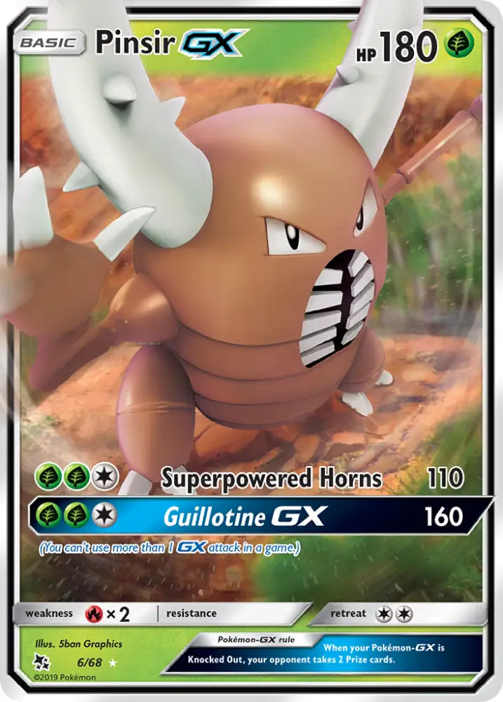 Pinsir GX (6/68) [Sun & Moon: Hidden Fates] - Pokemon Single
