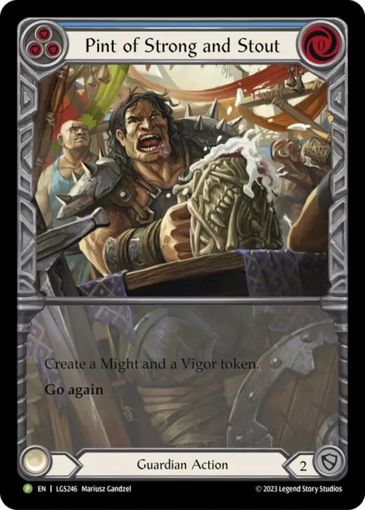 Pint of Strong and Stout [LGS246] (Promo) Rainbow Foil - Flesh And Blood Single