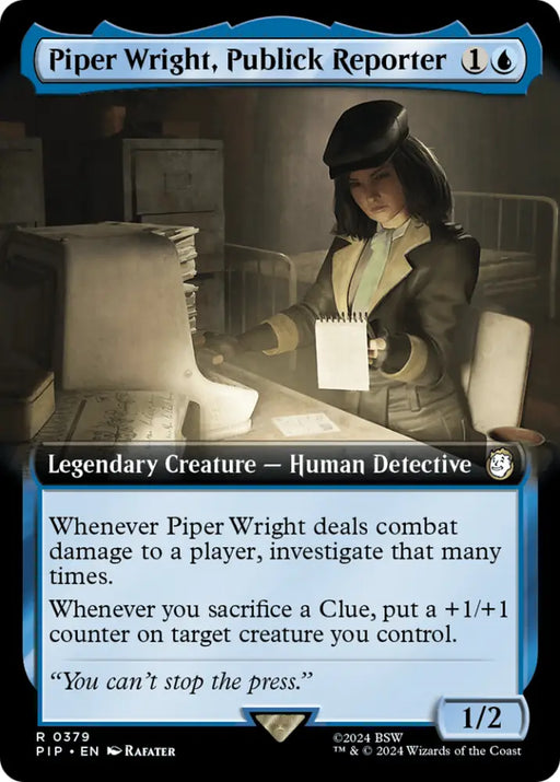 Piper Wright Publick Reporter (Extended Art) [Fallout] - MTG Single