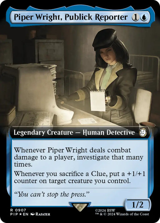 Piper Wright Publick Reporter (Extended Art) (Surge Foil) [Fallout] - MTG Single
