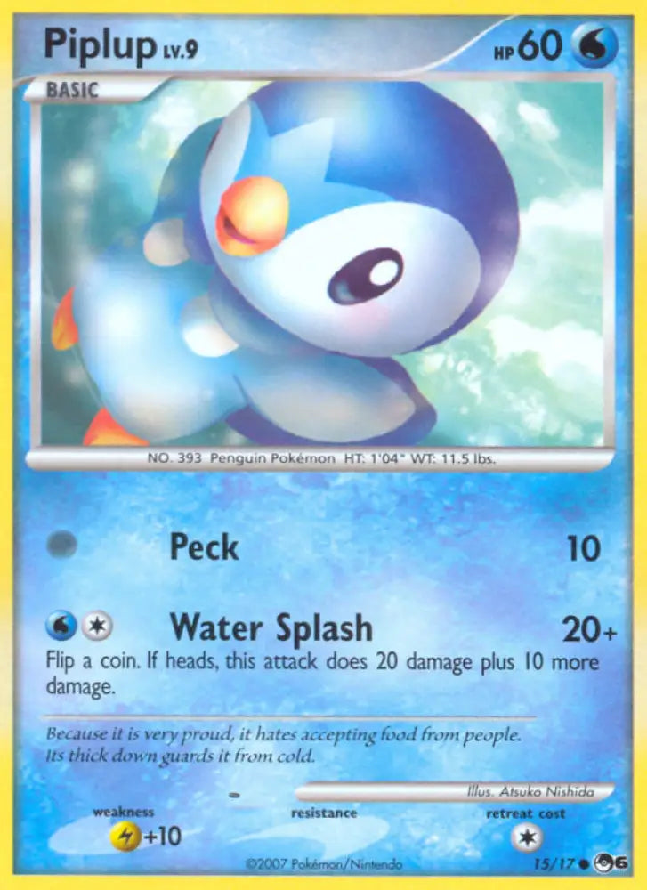 Piplup (15/17) [POP Series 6] - Pokemon Single