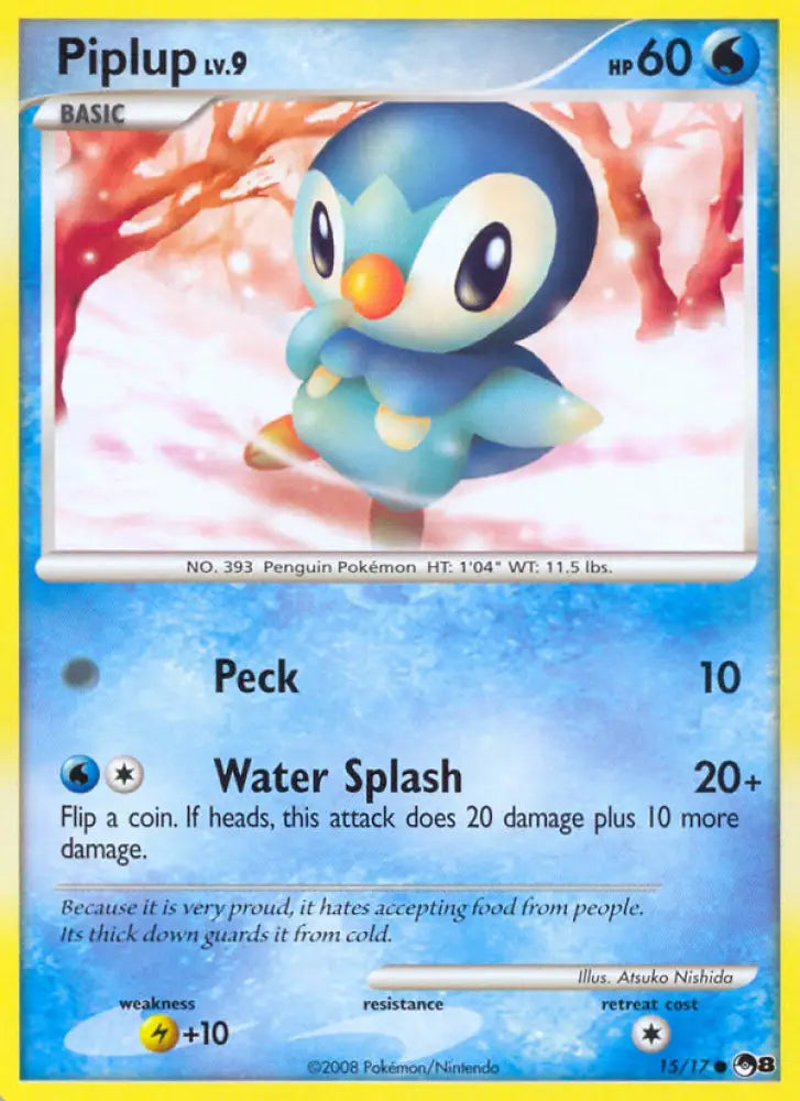 Piplup (15/17) [POP Series 8] - Pokemon Single