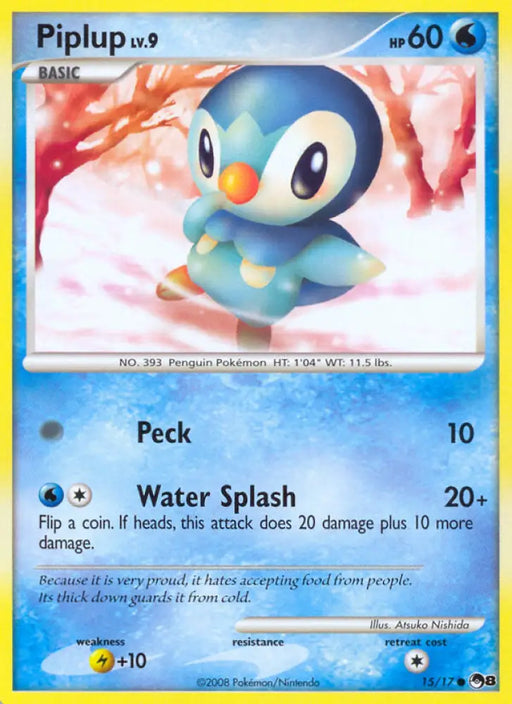 Piplup (15/17) [POP Series 8] - Pokemon Single