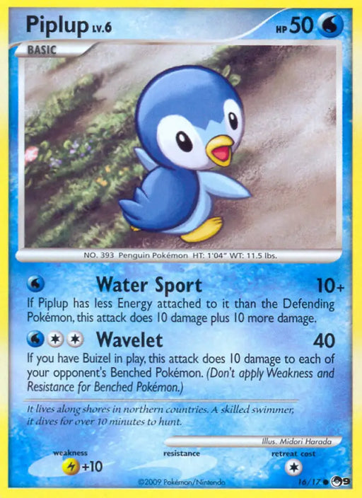 Piplup (16/17) [POP Series 9] - Pokemon Single