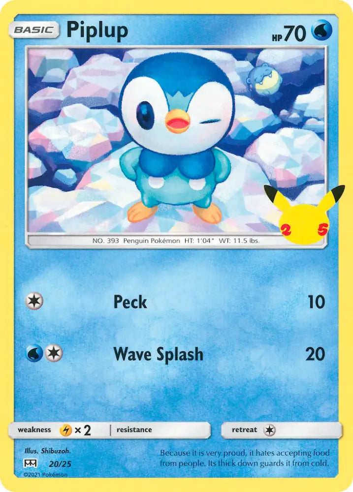 Piplup (20/25) [McDonald’s 25th Anniversary] - Pokemon Single