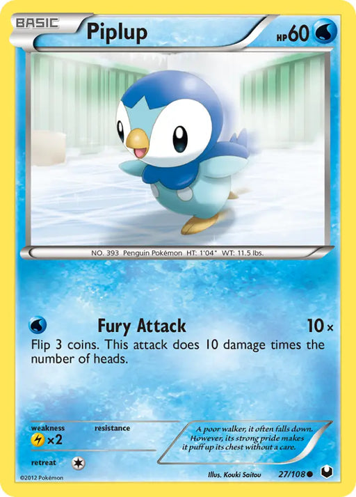Piplup (27/108) [Black & White: Dark Explorers] - Pokemon Single