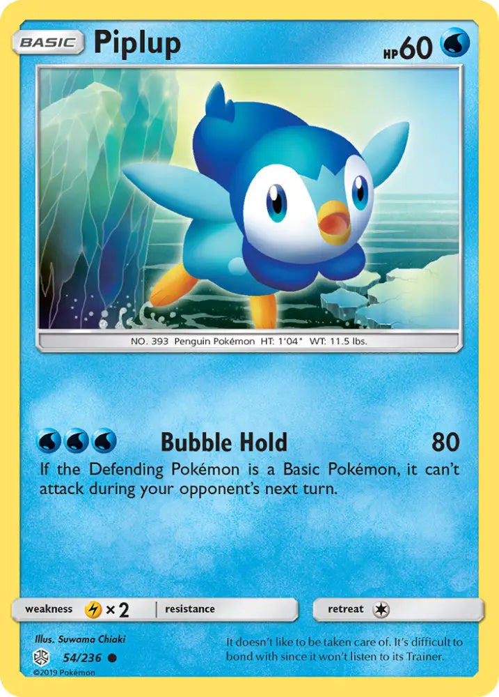 Piplup (54/236) [Sun & Moon: Cosmic Eclipse] - Pokemon Single