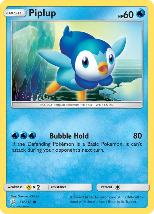 Piplup (54/236) [Sun & Moon: Cosmic Eclipse] - Pokemon Single