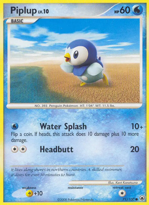 Piplup (71/100) [Diamond & Pearl: Majestic Dawn] - Pokemon Single