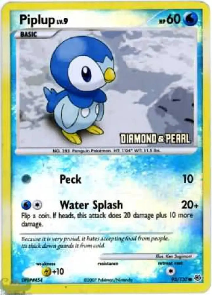 Piplup (93/130) [Burger King Promos: 2008 Collection] - Pokemon Single