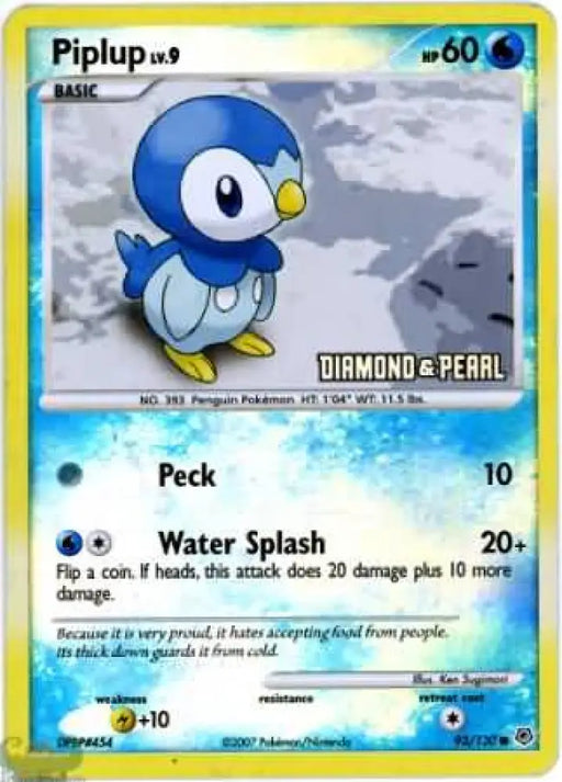 Piplup (93/130) [Burger King Promos: 2008 Collection] - Pokemon Single