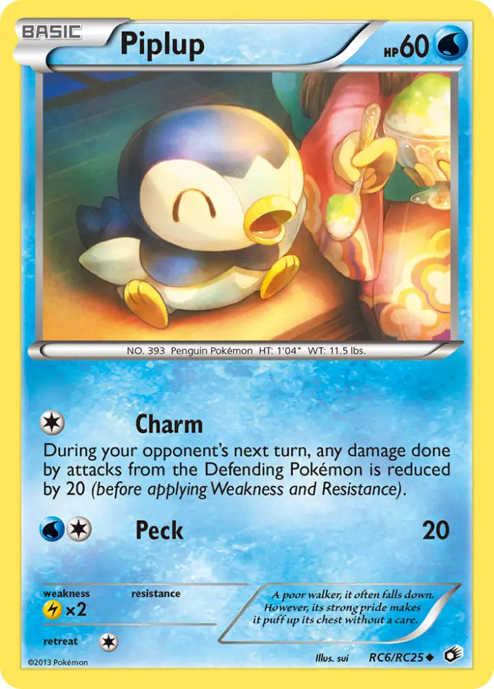 Piplup (RC6/RC25) [Black & White: Legendary Treasures] - Pokemon Single