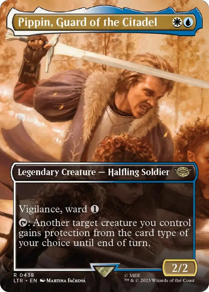 Pippin Guard of the Citadel (Borderless Alternate Art) [The Lord of the Rings: Tales of Middle-Earth] - MTG Single