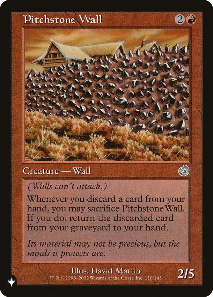 Pitchstone Wall [The List] - MTG Single