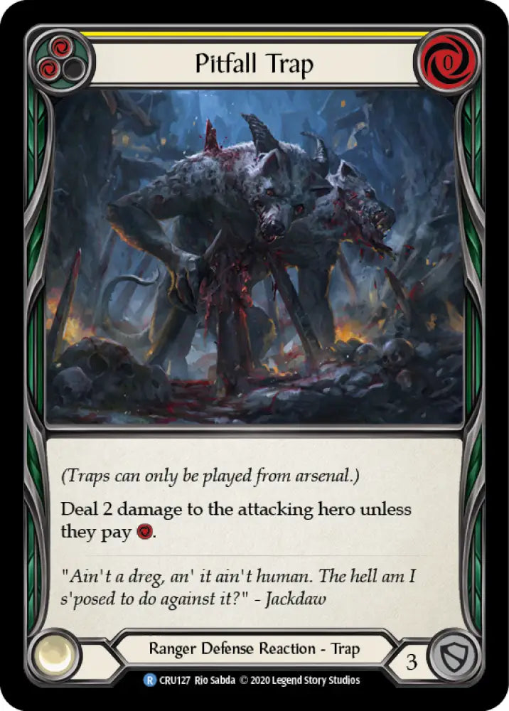 Pitfall Trap [Crucible of War 1st Edition] 1st Edition Normal - Flesh And Blood Single