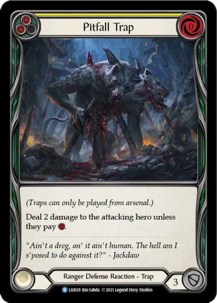 Pitfall Trap (Yellow) [Tales of Aria Blitz Deck] 1st Edition Normal - Flesh And Blood Single