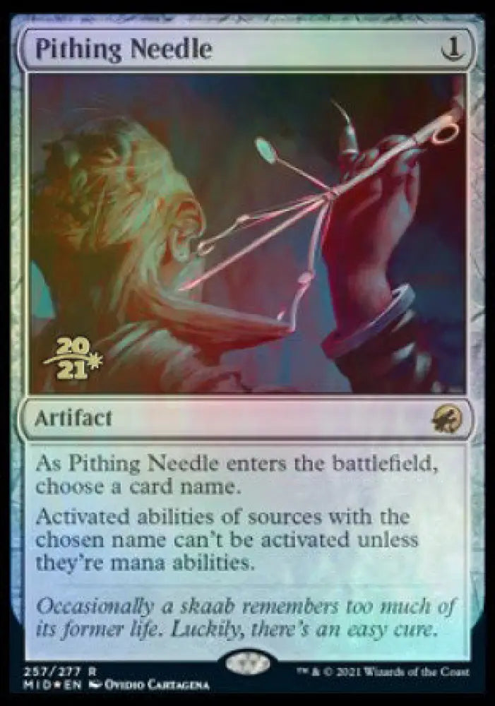 Pithing Needle [Innistrad: Midnight Hunt Prerelease Promos] - MTG Single