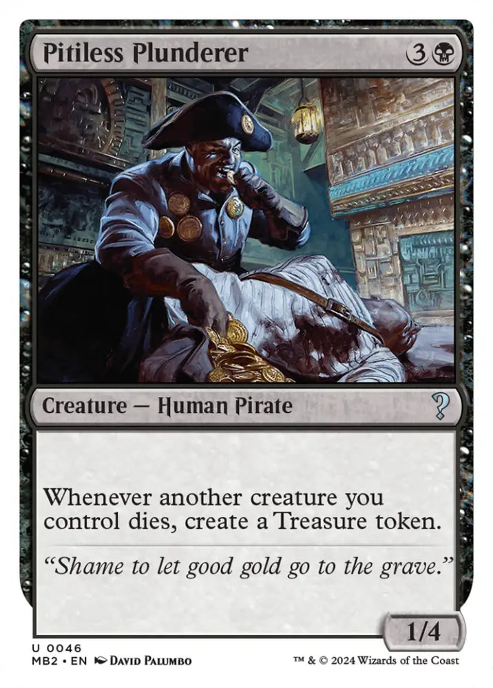 Pitiless Plunderer (White Border) [Mystery Booster 2] - MTG Single