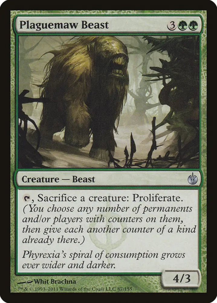 Plaguemaw Beast [Mirrodin Besieged] - MTG Single