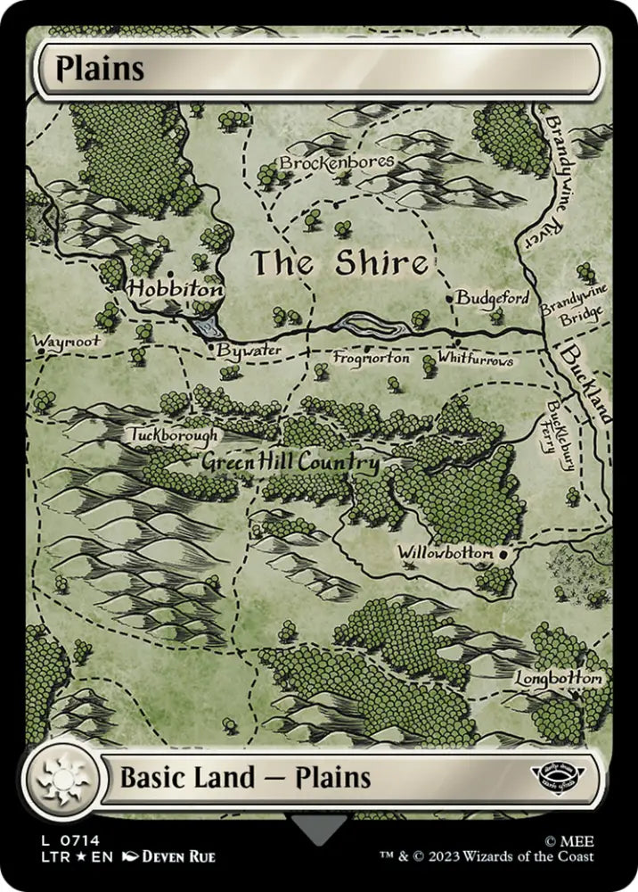 Plains (0714) (Surge Foil) [The Lord of the Rings: Tales of Middle-Earth] - MTG Single