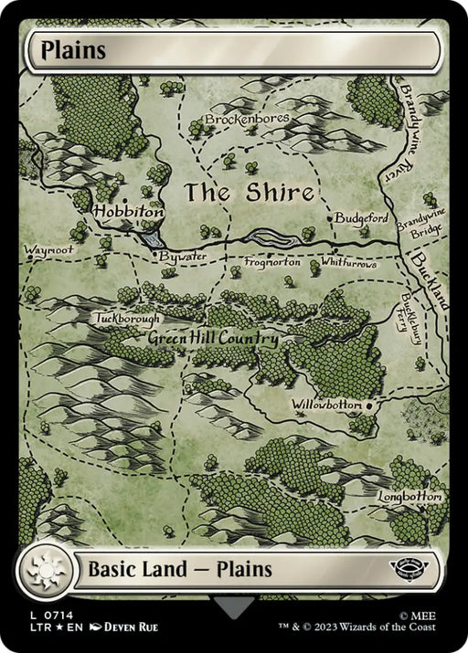 Plains (0714) (Surge Foil) [The Lord of the Rings: Tales of Middle-Earth] - MTG Single