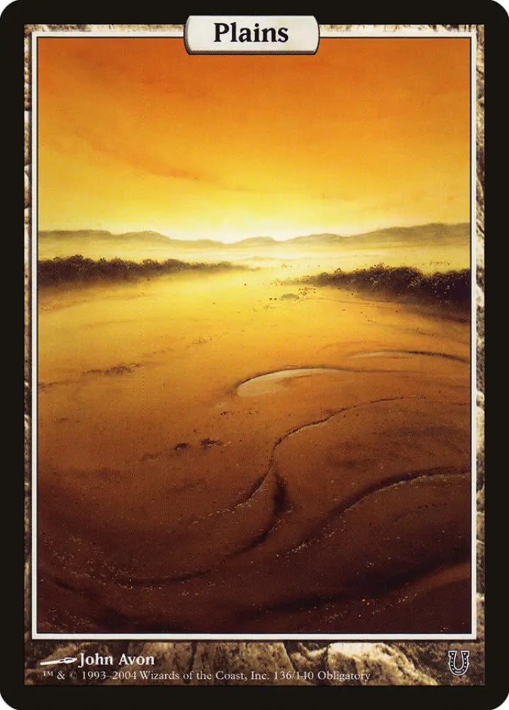 Plains (136) [Unhinged] - MTG Single