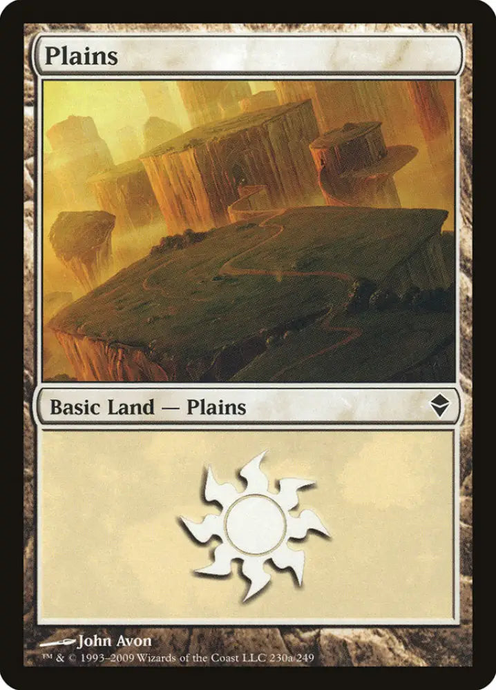 Plains (230a) [Zendikar] - MTG Single
