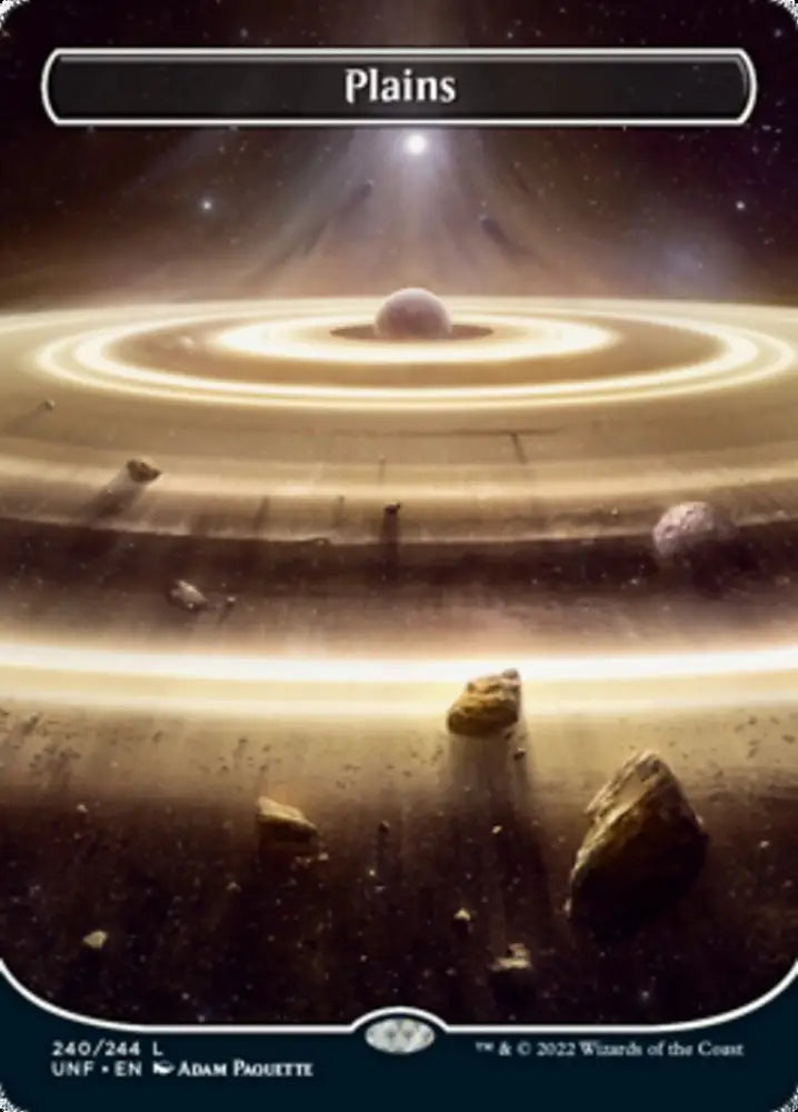 Plains (240) (Orbital Space-ic Land) [Unfinity] - MTG Single