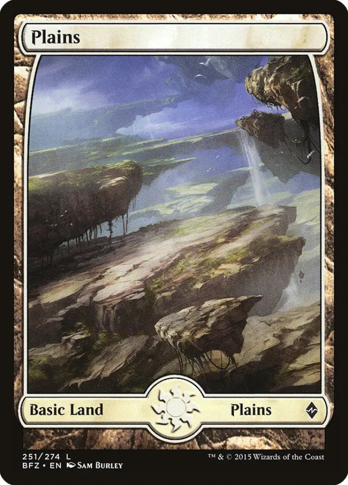 Plains (251) (Full Art) [Battle for Zendikar] - MTG Single