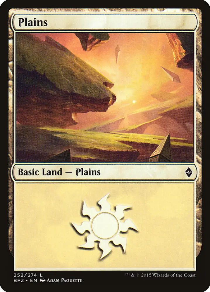Plains (252) [Battle for Zendikar] - MTG Single