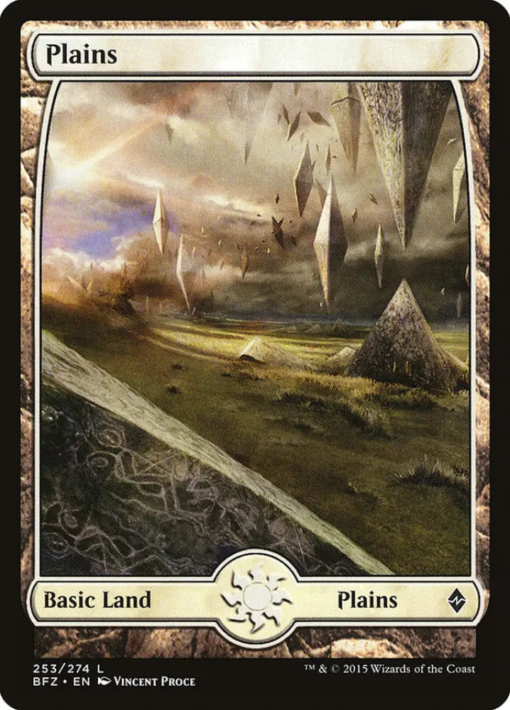 Plains (253) (Full Art) [Battle for Zendikar] - MTG Single