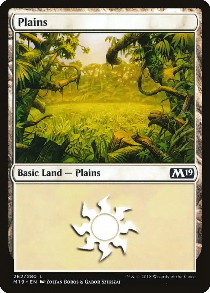 Plains (262) [Core Set 2019] - MTG Single