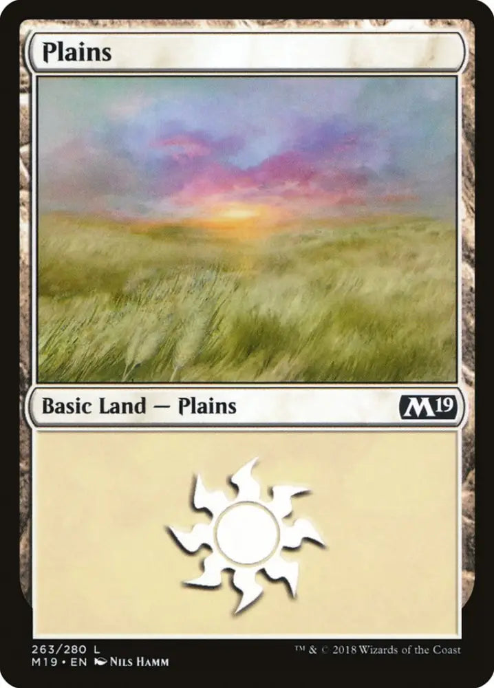 Plains (263) [Core Set 2019] - MTG Single