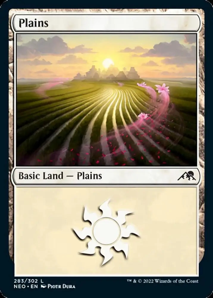Plains (283) [Kamigawa: Neon Dynasty] - MTG Single
