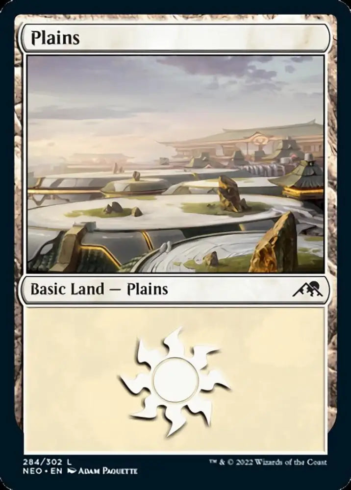 Plains (284) [Kamigawa: Neon Dynasty] - MTG Single