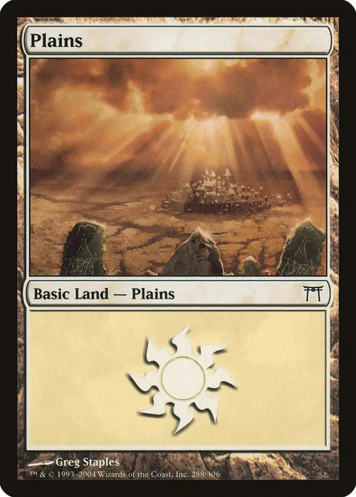 Plains (288) [Champions of Kamigawa] - MTG Single