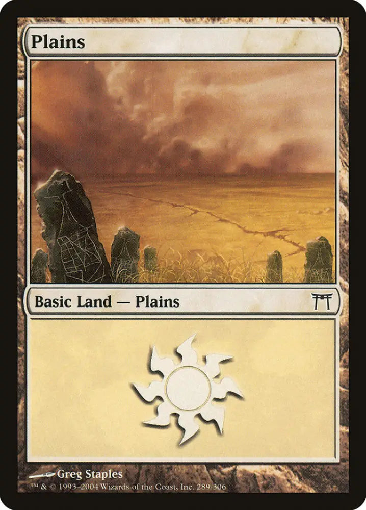 Plains (289) [Champions of Kamigawa] - MTG Single