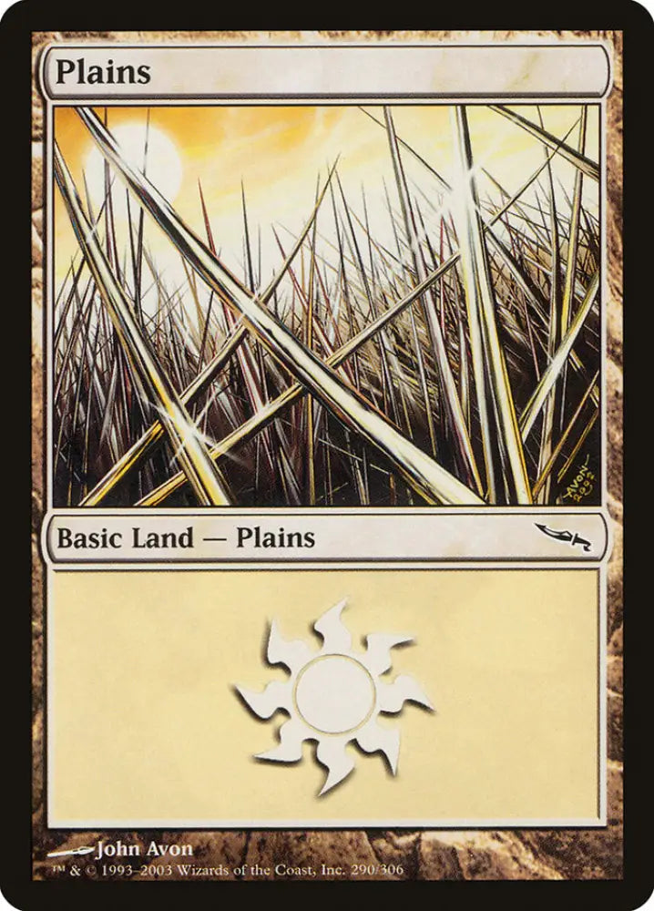 Plains (290) [Mirrodin] - MTG Single