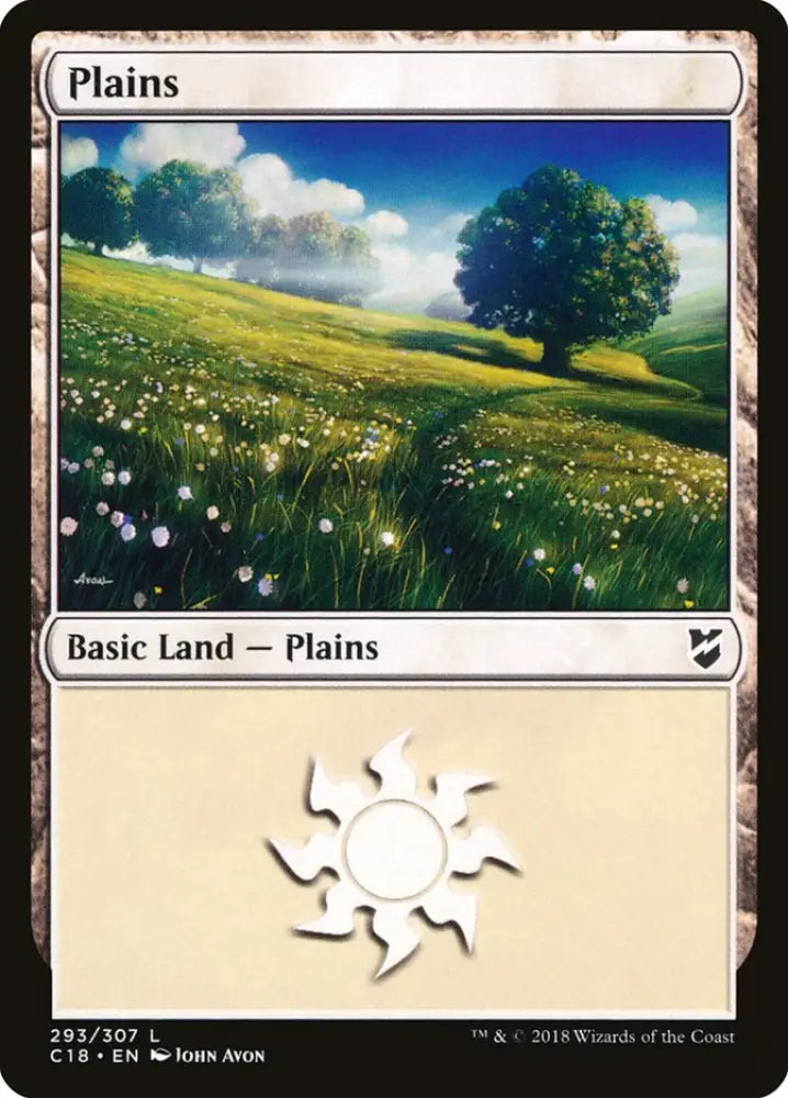 Plains (293) [Commander 2018] - MTG Single