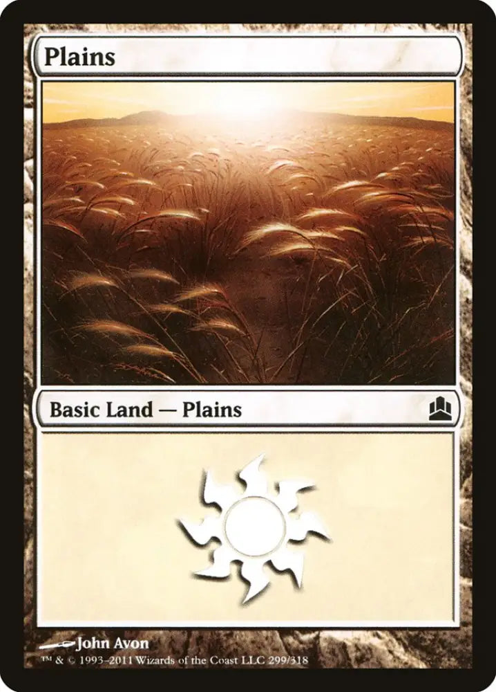 Plains (299) [Commander 2011] - MTG Single
