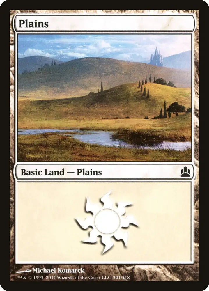 Plains (301) [Commander 2011] - MTG Single
