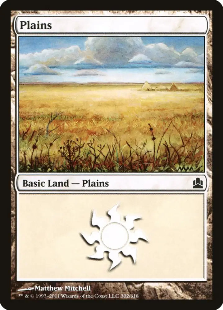 Plains (302) [Commander 2011] - MTG Single