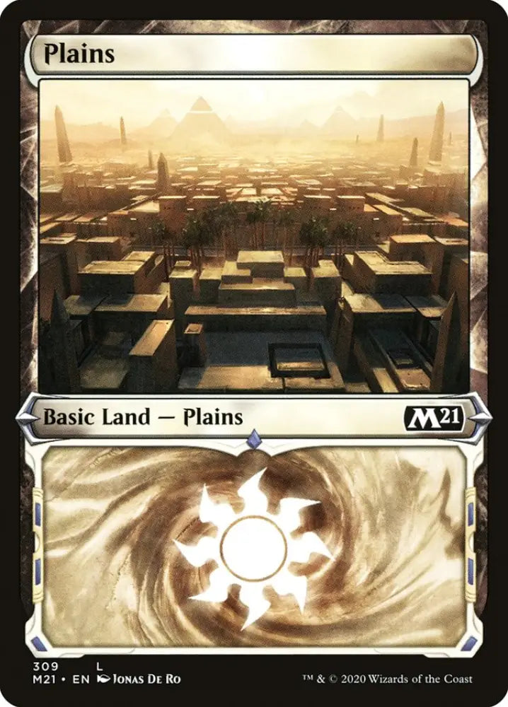 Plains (309) (Showcase) [Core Set 2021] - MTG Single